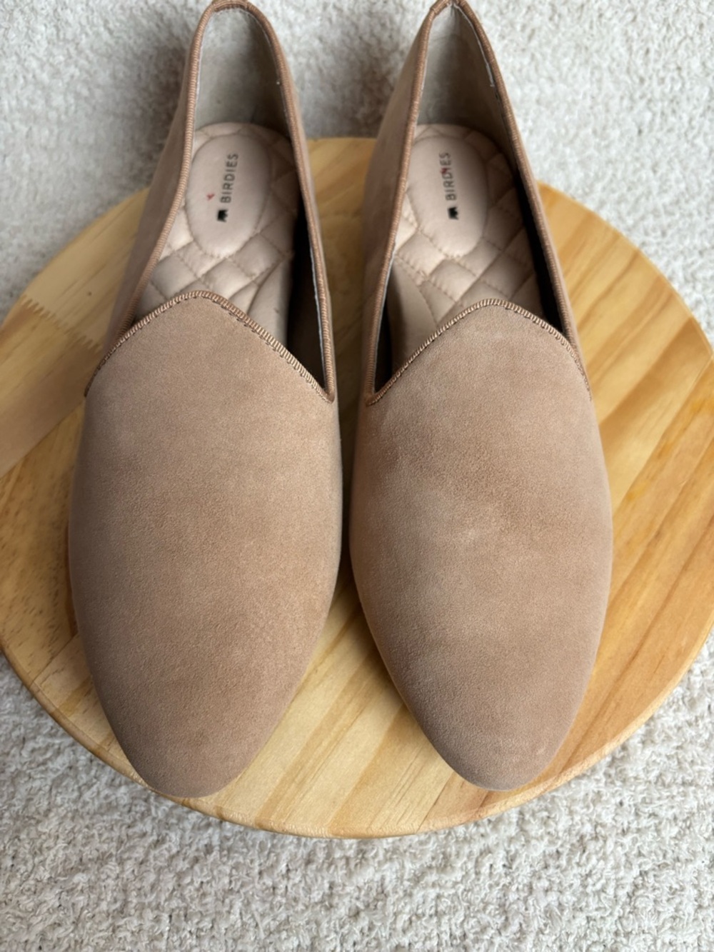 Birdies Shoes Womens 9 Tan The Heron Slip On Leather Pointed Casual Comfort Flat - Picture 4 of 11